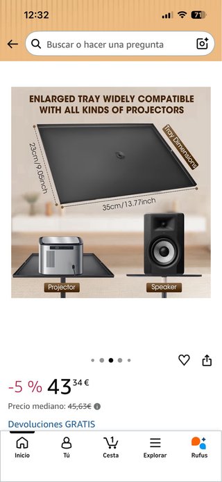 Soporte giratorio para portátil/proyector
