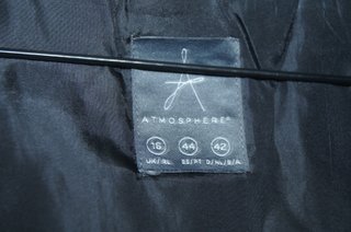 Colete preto pelo sintético tamanho L
