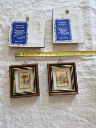 Quadretti foglia oro e argento
