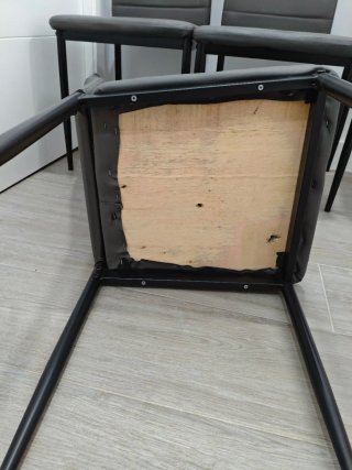 Conjunto 4 sillas salón gris