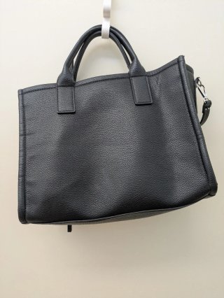 Bolso Zara Negro Piel Sintética Cremallera