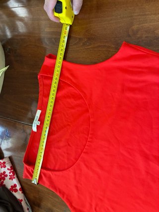 Top rojo vivo de licra