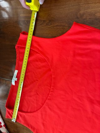 Top rojo vivo de licra