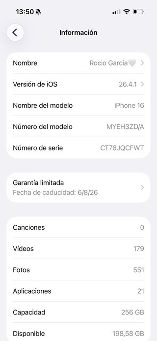 iPhone 16 Azul - Nuevo, solo abierto