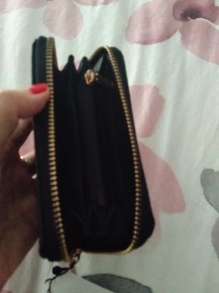 Cartera Mango negra efecto cocodrilo