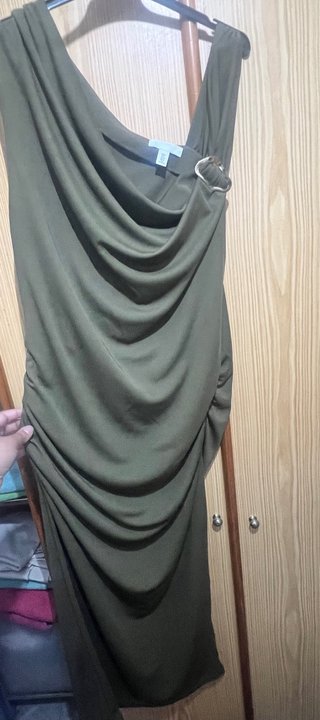 Vestido H&M verde oliva talla L