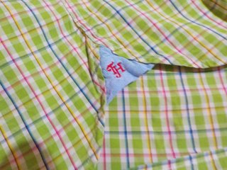 Camisa Tommy Hilfiger Cuadros Verde Talla XXL