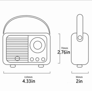 Altavoz Vintage H-WIR Blanco y Dorado