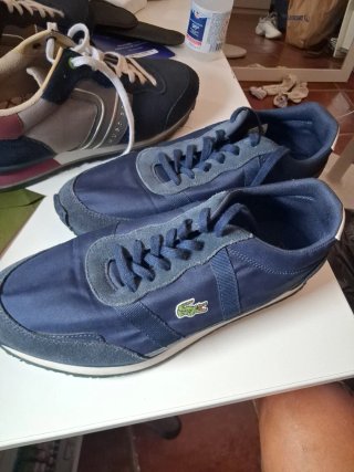 Zapatillas Lacoste Azul y Blanco