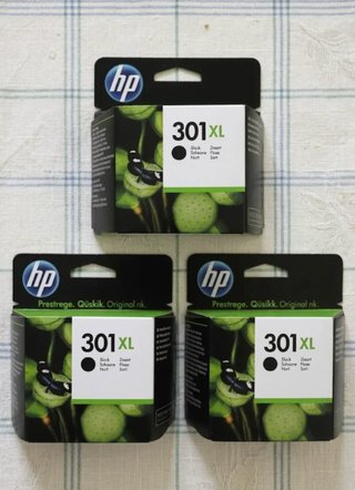 3 Cartuchos HP 301XL Negro