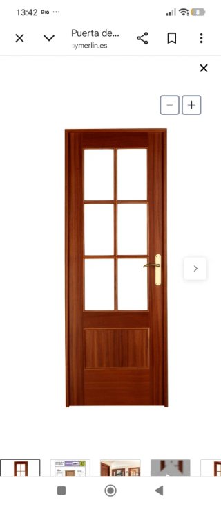 Puerta sapelly con cristal