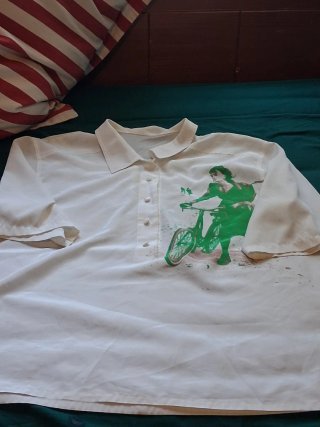 Camisa vintage con estampado de bicicleta