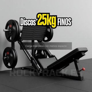 Disco Pesas 25kg triple grip con agarres asas 50mm