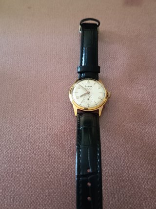 Reloj Flamor Mecánico Chapado Oro Vintage