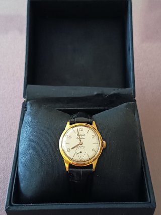 Reloj Flamor Mecánico Chapado Oro Vintage