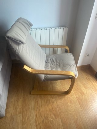 Sillón de salón tela y madera