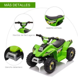 Quad Eléctrico Infantil 6V Verde