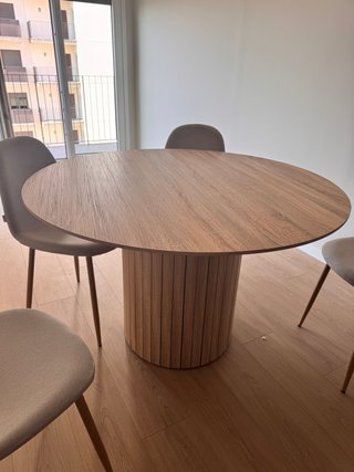 Mesa de comedor Nueva! redonda madera