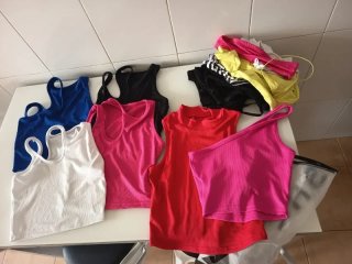 Lote 14 tops mujer Shein, Primark, HM Talla XS