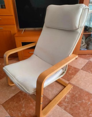 Sillón Poäng Ikea Madera Beige en perfecto estado.