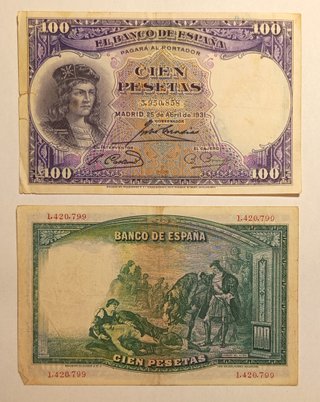 Billete 100 Pesetas Banco de España 1931