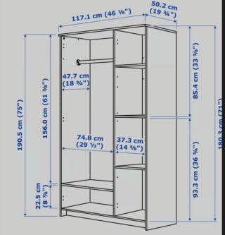 Armario BRIMNES 3 puertas blanco