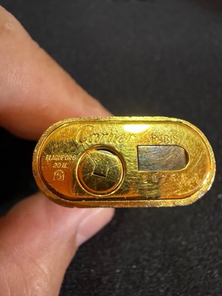 Mechero Cartier Paris Dorado Chapado en oro de 20