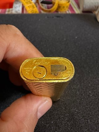 Mechero Cartier Paris Dorado Chapado en oro de 20