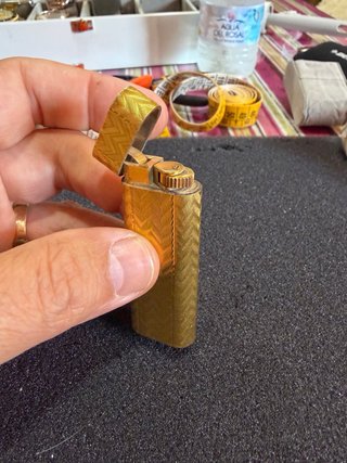 Mechero Cartier Paris Dorado Chapado en oro de 20