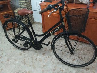 Bicicleta de paseo negra