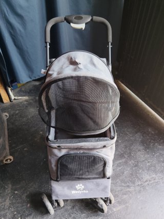 Carrito Paseo Perro Gris