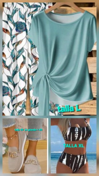 Conjunto bikini y zapatos sin estrenar