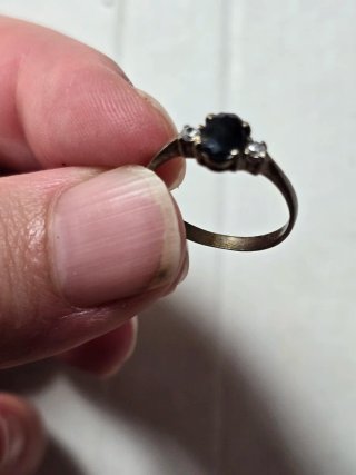 Anello vintage trilogy pietra nera