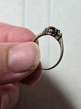 Anello vintage trilogy pietra nera