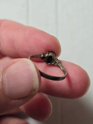 Anello vintage trilogy pietra nera