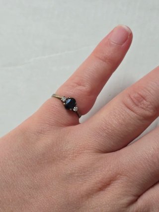 Anello vintage trilogy pietra nera