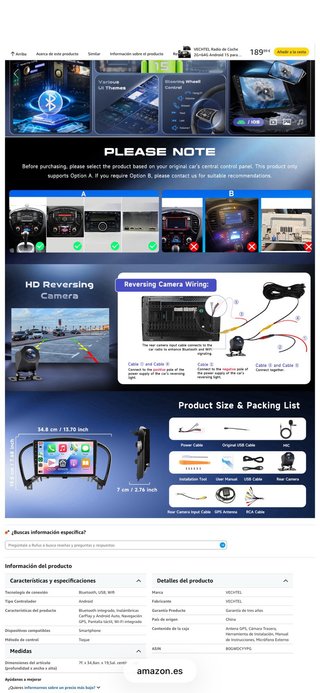 NUEVO! Radio Coche Android 2G+64G para Nissan