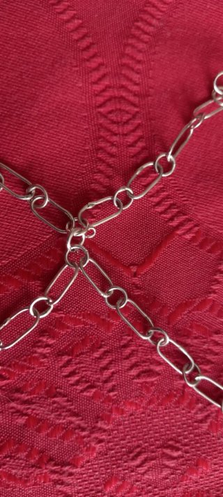 Collar de plata con aros