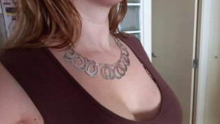 Collar de plata con aros