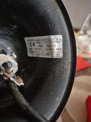 Lámpara colgante de cristal y metal