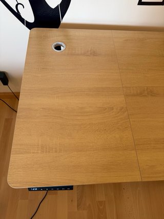 Escritorio elevable eléctrico madera y metal