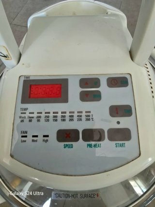 Horno de aire caliente con temporizador