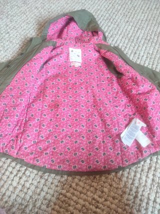 Parka niña con forro estampado