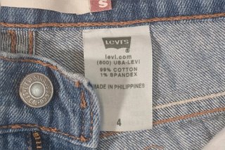 Short Levi’s 515 vintage USA in jeans donna - taglia W28 #1066