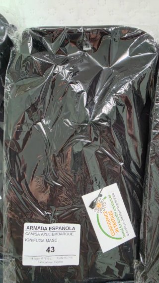 Camisa Armada Española Ignífuga Azul Talla 43