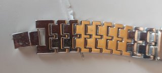 Correa metálica de reloj plateada