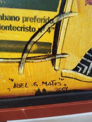 Cuadro cubano papel y madera