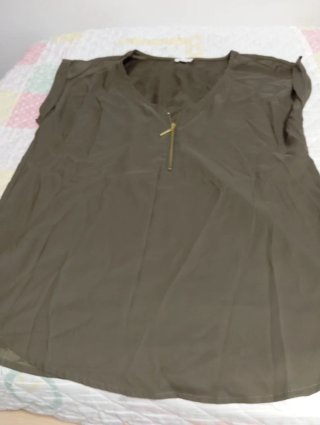 Lote 2 blusas satinadas mujer