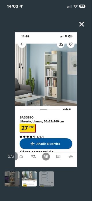 Escritorio t estantería  Ikea Alex Blanco