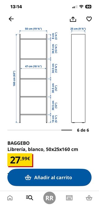 Escritorio t estantería  Ikea Alex Blanco
